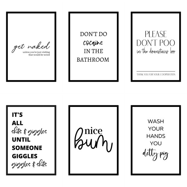 Bathroom Wall Art Etsy UK