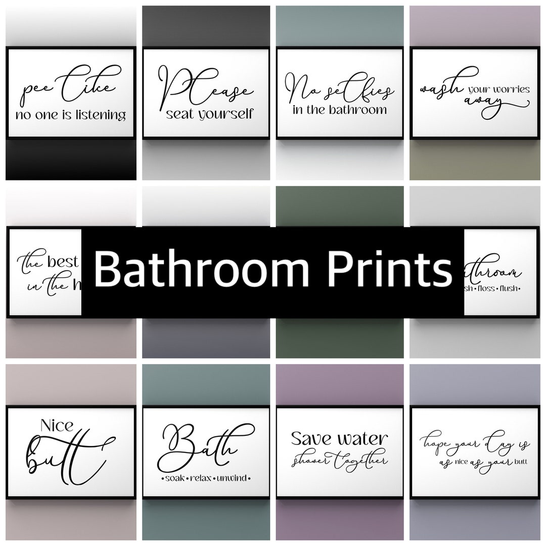 Bathroom Prints, Prints for Bathroom, Bathroom Accessories, Prints in