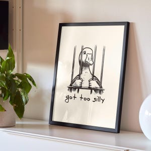 Silly Goose-print | Muurkunst | Eigenzinnig dierenhuisdecoratie | Grappige poster | afbeelding 3