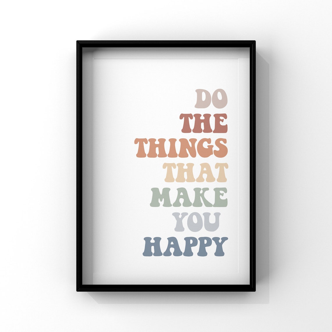 Positive Wall Art Dressing Room Prints Happiness Quote Etsy UK