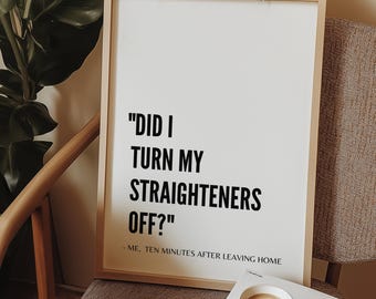 Grappige print 'Strichters eraf': positieve muurkunst slaapkamer
