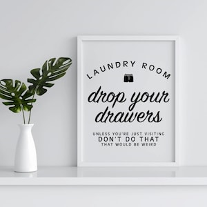 Funny laundry wall art, laundry symbols prints, funny utility room decor, utility prints, prints about washing, prints with words, Typograph