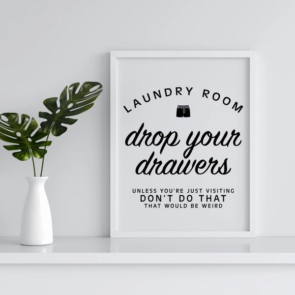 Funny laundry wall art, laundry symbols prints, funny utility room decor, utility prints, prints about washing, prints with words, Typograph