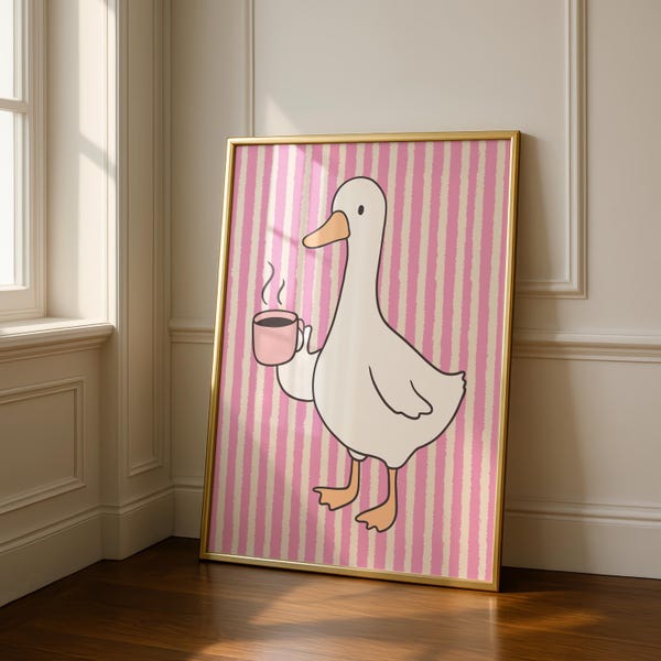 Gänse-Print – Kaffee-Kunst – Küchen-Prints