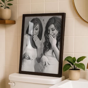 Funny Bathroom Art Print: Party Girl Rules, Black Decor