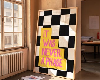 Song Lyrics Print - Checkerboard Wall Art - Nostalgic Posters - Emo Home Decor