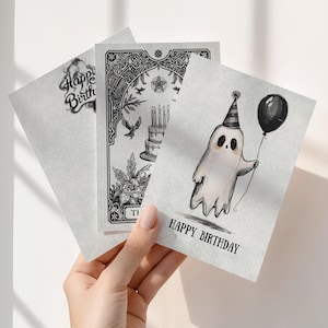 Alternative Birthday Cards - Goth Birthday Card - Emo Birthday Card - Dark Birthday Card - Skeleton Card