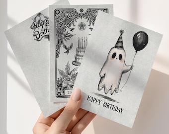 Biglietto d'auguri gatto con fiorellini – Lo