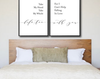 I Can't Help Falling In Love Print Set: Bedroom Decor (A3 A4 A5)
