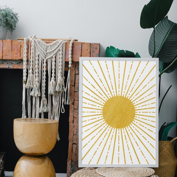 Yellow Wall Art Etsy UK