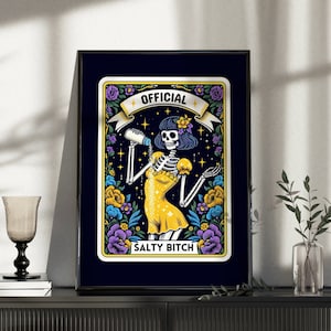 Schedelprint, schedeldecor, schedelmuurkunst, gotisch decor, grappige tarotafdrukken, alternatieve prints, emo-decor, skeletkunst, oudere emoposter
