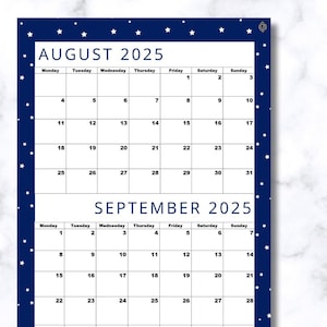 August 2025 calendar,September 2025 Calendar, Monday Start, A4 PDF, August September,Digital Download,Easy to print,4  Free bonus Printables