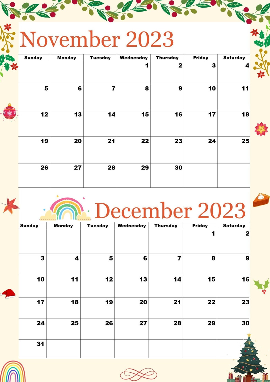 calendario-noviembre-2023-calendario-diciembre-2023-etsy-espa-a