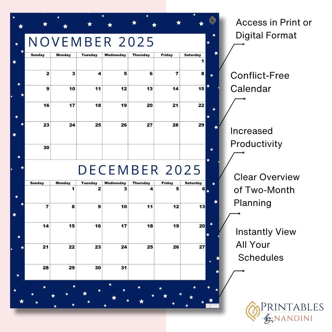 【タナパイ以外】MAN WITH A MISSION過去カレンダー 2025 November & December 2025 Printable,a4 PDF,2 Month