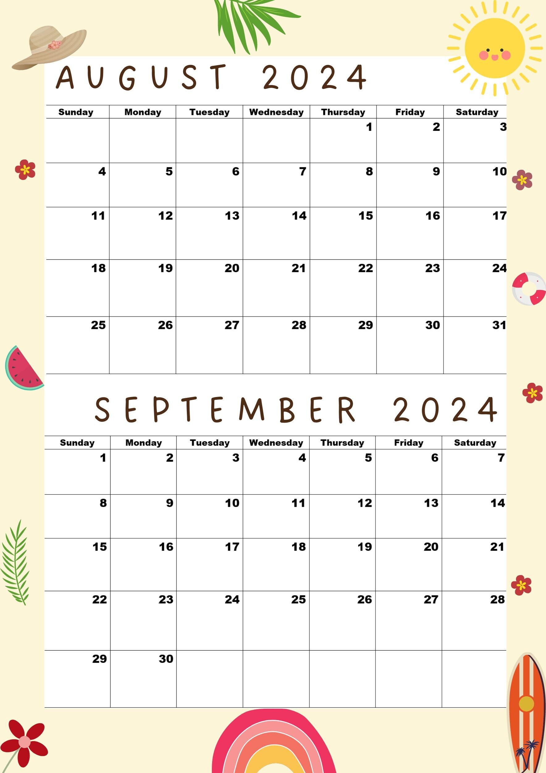 Calendar for August 2024 Calendar,september 2024 Calendar,colorful,a4 Size,pdf,digital,instant Download,2 Month One Page Calendar - Etsy Hong Kong calendar-for-august-2024-calendar-september-2024-calendar-colorful-a4-size-pdf-digital-instant-download-2-month-one-page-calendar-etsy-hong-kong
