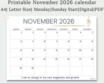 Calendário Inspire Novembro de 2026
