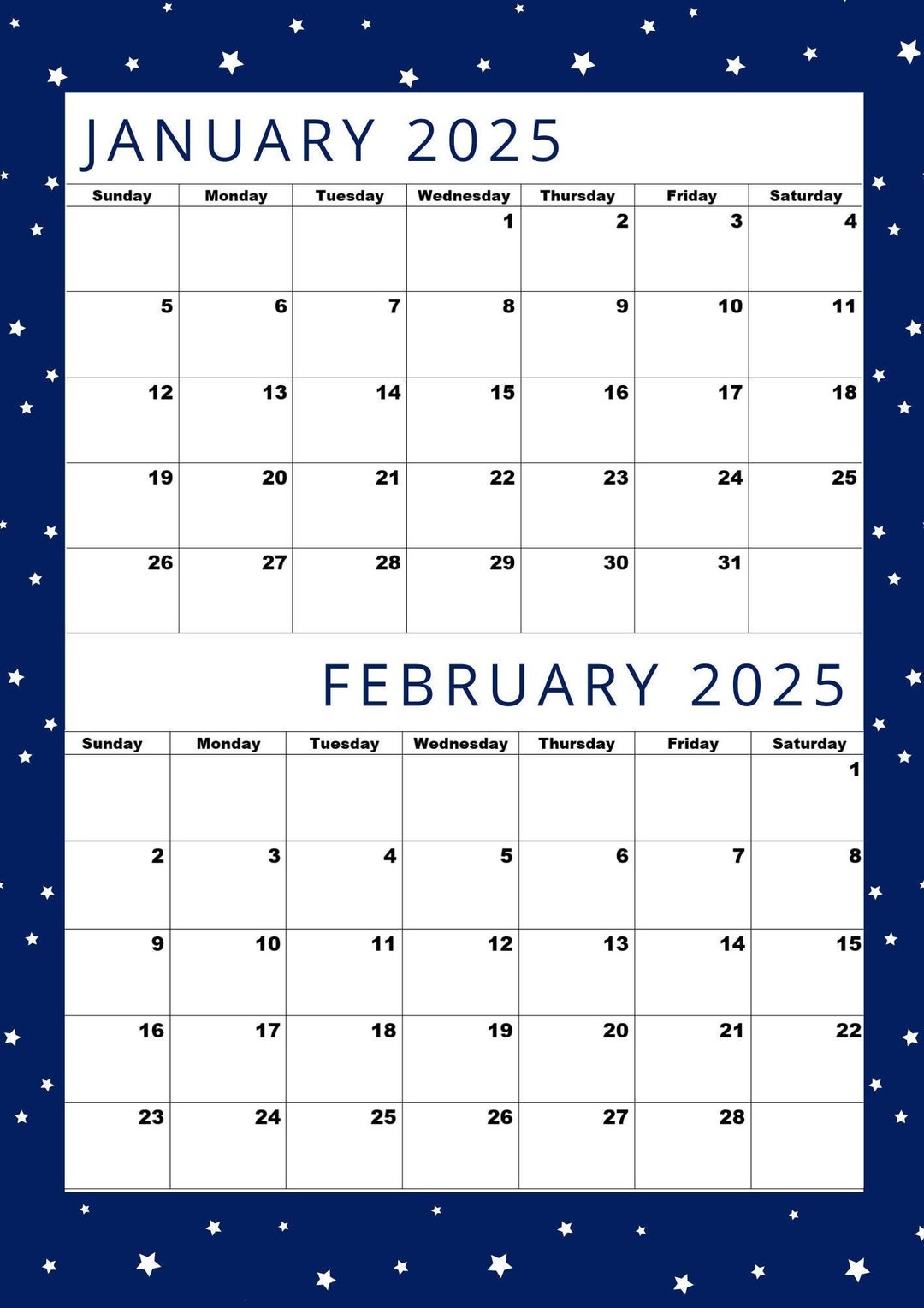 calendar-printable-for-january-2025-calendar-printable-for-feb-2025-a4-siz-digital-download-pdf-printable-calendar-2-months-per-page-8-5-x11-etsy