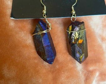 Engel Aura Quarz Ohrringe