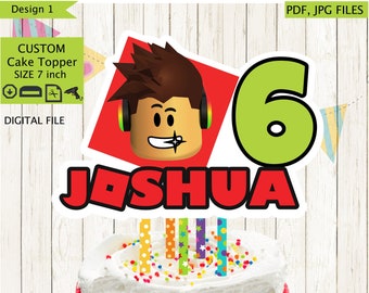 Roblox Cake Topper Etsy