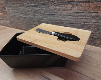 butter box. Wooden butter dish