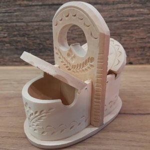 salt container, sugar, sugar bowl, salt shaker, carved, handmade, spices