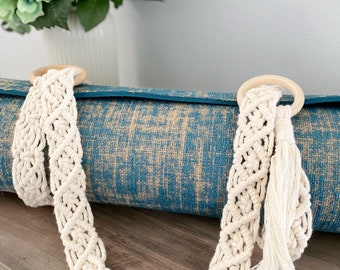 Macrame yoga mat strap | yoga mat carrier | yoga accessories | yoga mat holder | yoga mat bag | yoga teacher gift | Yoga lover gift