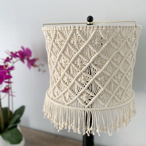 Macrame Lampshade | Macrame Chandelier | Macrame Lamp | Ceiling Light | Fringe Chandelier | Bohemian Lampshade | Wedding Tassel Chandelier