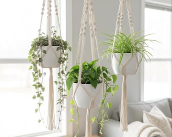 Macrame Plant Hanger | Plant Hanging | Hanging Planter | Plant Holder | Boho Home Decor | Wall Planter Indoor | Gift for Her | Wedding Gift