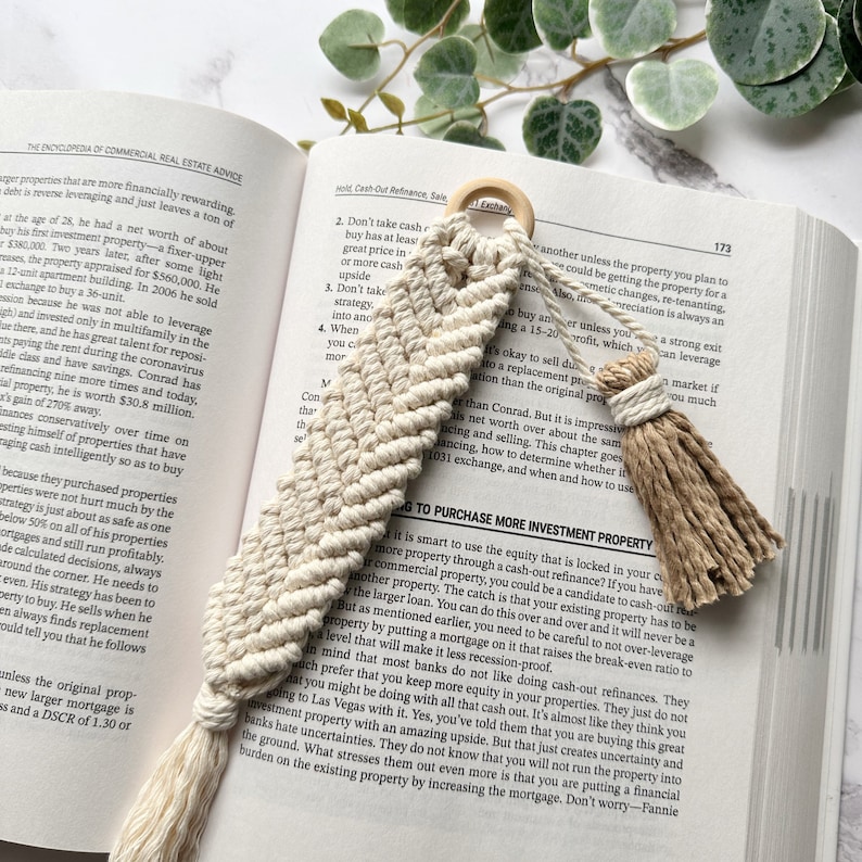Boho-chic Macrame Tassel Bookmark: Unique Handmade Design With Cotton ...