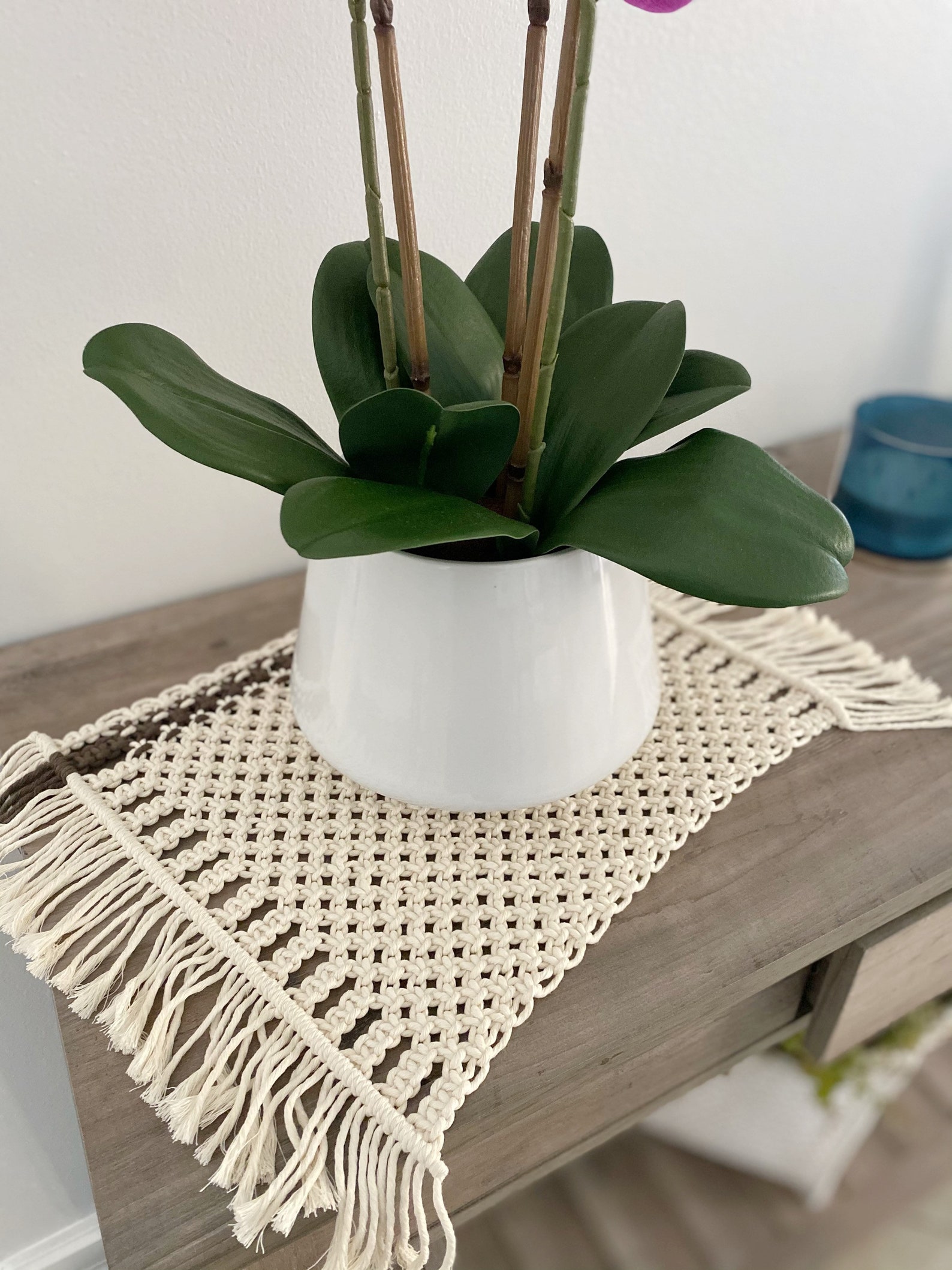 Macrame Placemat Boho Placemat Macrame Hot Pads Macrame Etsy