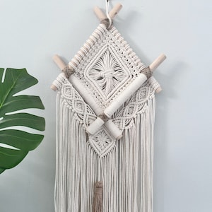 Macrame Geometric Wall Hanging | Medium Macrame Wall Hanging | Boho Tapestry | woven wall hanging | bedroom wall decor