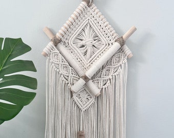 Macrame Geometric Wall Hanging | Medium Macrame Wall Hanging | Boho Tapestry | woven wall hanging | bedroom wall decor