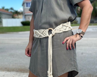 Macrame Belt, woven belt, hippie belt, Boho belt, retro belt, rope belt, Larp belt, boho belts for women, bohemian belt