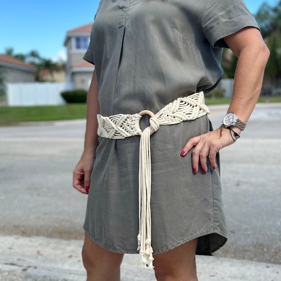 boho dress belt Western Boho Embellished Circle Belt with Eyelet Accents