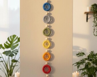 Chakra dream catcher | Chakra wall hanging | spiritual gift | Chakra Art | Rainbow Wall hanging | Chakra Decor | Yoga Wall Art | Chakra gift