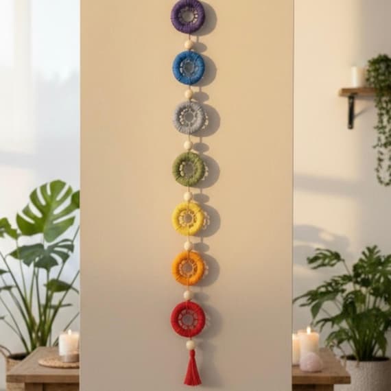 Chakra dream catcher | Chakra wall hanging | spiritual gift | Chakra Art | Rainbow Wall hanging | Chakra Decor | Yoga Wall Art | Chakra gift