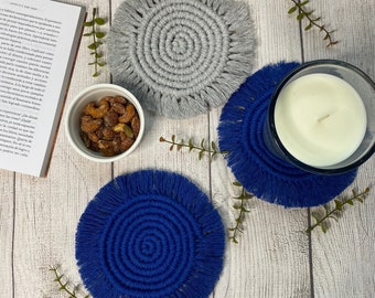 Macrame Coaster | Coffee Table Decor | Plant Holder | Candle Coaster | Farmhouse Decor | Gift for Her | Spiral Coaster | Diffuser Coast