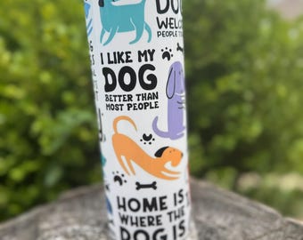 Personalized Dog Mom Tumbler, Coffee and Dog Cup, Dog Quotes Tumbler, Dog Mom Gift, Animal Lover Gift, Dog Themed Tumbler, Dog Owner gifts