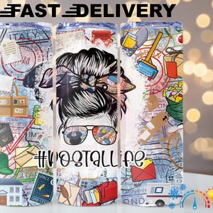 Gepersonaliseerde postbeker dames, cadeau postbode, postroute essentials, cadeau voor postbode vrouw, USPS waardering cadeau, leuke USPS gi