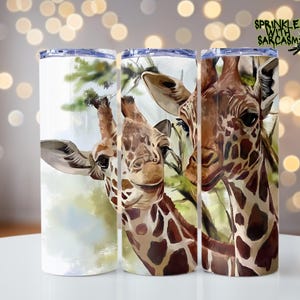 Cute Giraffe Tumbler Cup, Personalized Giraffe Tumbler, Giraffe Gift for Her, Giraffe Lover cup, Cute Zoo cups, Zoo cup