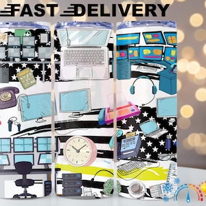 Dispatcher Tumbler 20oz/30oz | 911 Operator Gift | Emergency Dispatch Control Room Cup | Personalized Stainless Steel Tumbler