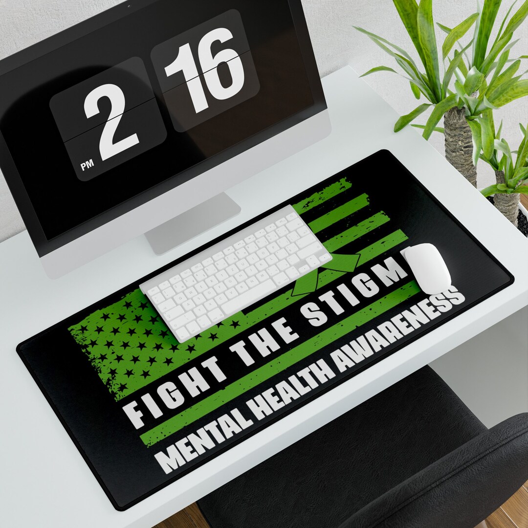 Mental Health Flag Desk Mat, Rubber Desk Mat, Desk Mat Mousepad, Laptop ...