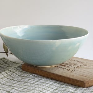 Large Serving Bowl | Large Salad Bowl |Handmade Porcelain Serving bowl | Large bowl |Hand thrown porcelain bowl |Extra large bowl