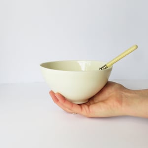 Cereal Bowl |Hand Thrown Porcelain Cereal Bowl | Porcelain Soup Bowl | Porcelain Breakfast Bowl |