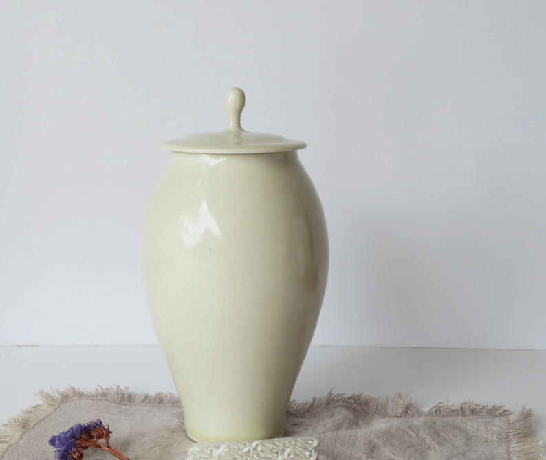 Large Lidded Jar Tall Porcelain Jar With Lid Pasta Canister Handmade