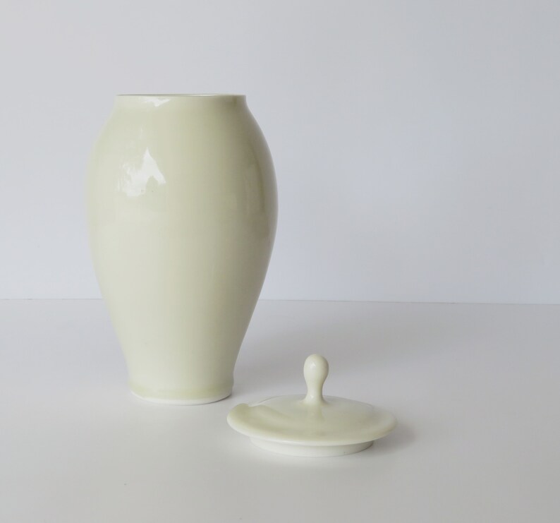 Large Lidded Jar Tall Porcelain Jar With Lid Pasta Canister Handmade