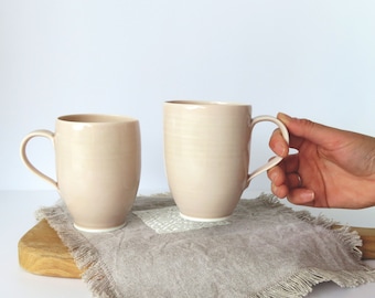 Hand Thrown Porcelain Mug | 400ml Tea Coffee Cup