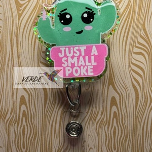 Cactus Badge Reel Nurse Gift Medical Staff Id Holder Retractable Cord Clip Kawaii Cartoon Eyes Cute Design Healthcare Accessory Funny