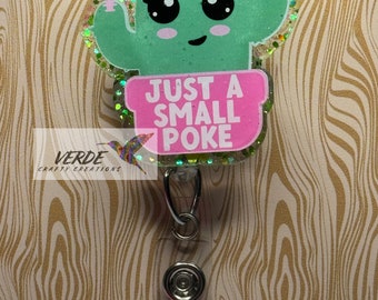 Cactus Badge Reel Nurse Gift Medical Staff Id Holder Retractable Cord Clip Kawaii Cartoon Eyes Cute Design Healthcare Accessory Funny