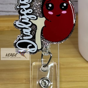 Dialysis Kidney Badge Reel: Retractable ID Holder